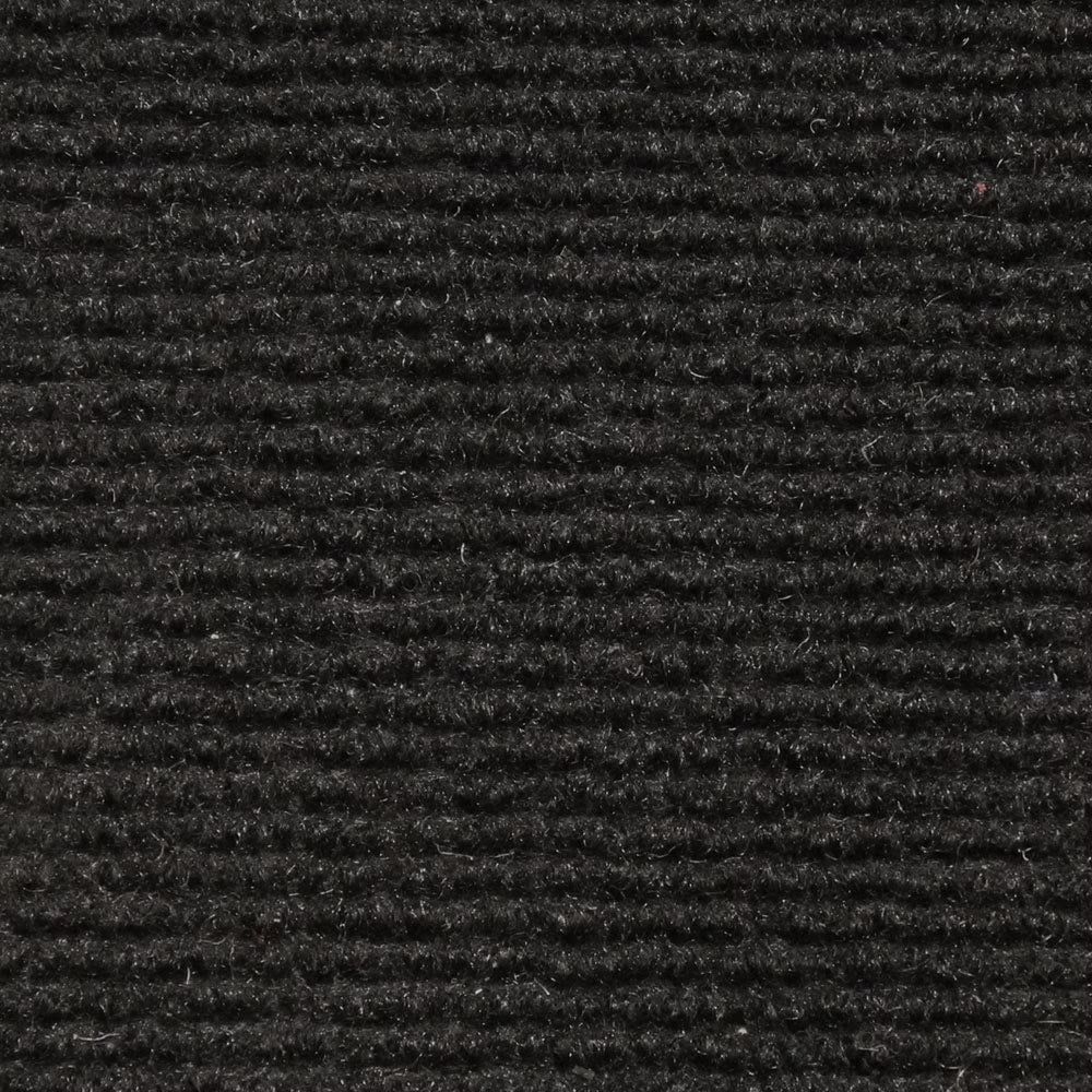 House Home & More Black 6' x 10' Indoor/Outdoor Ribbed Carpet Roll for Boat, Basement, or Garage