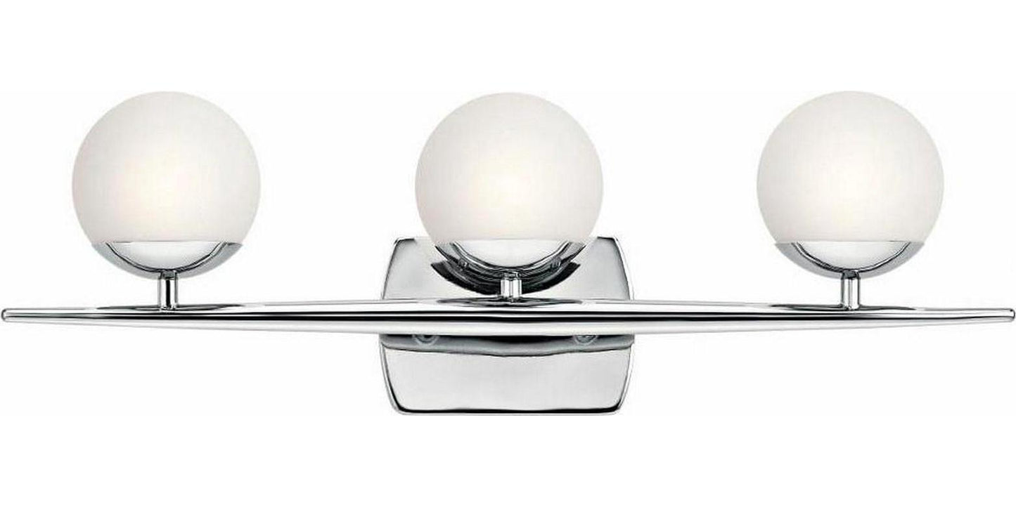 3 Light Bath Vanity In Mid-Century Modern Style-7.75 Inches Tall And 24.5 Inches Wide Kichler Lighting 45582Ch
