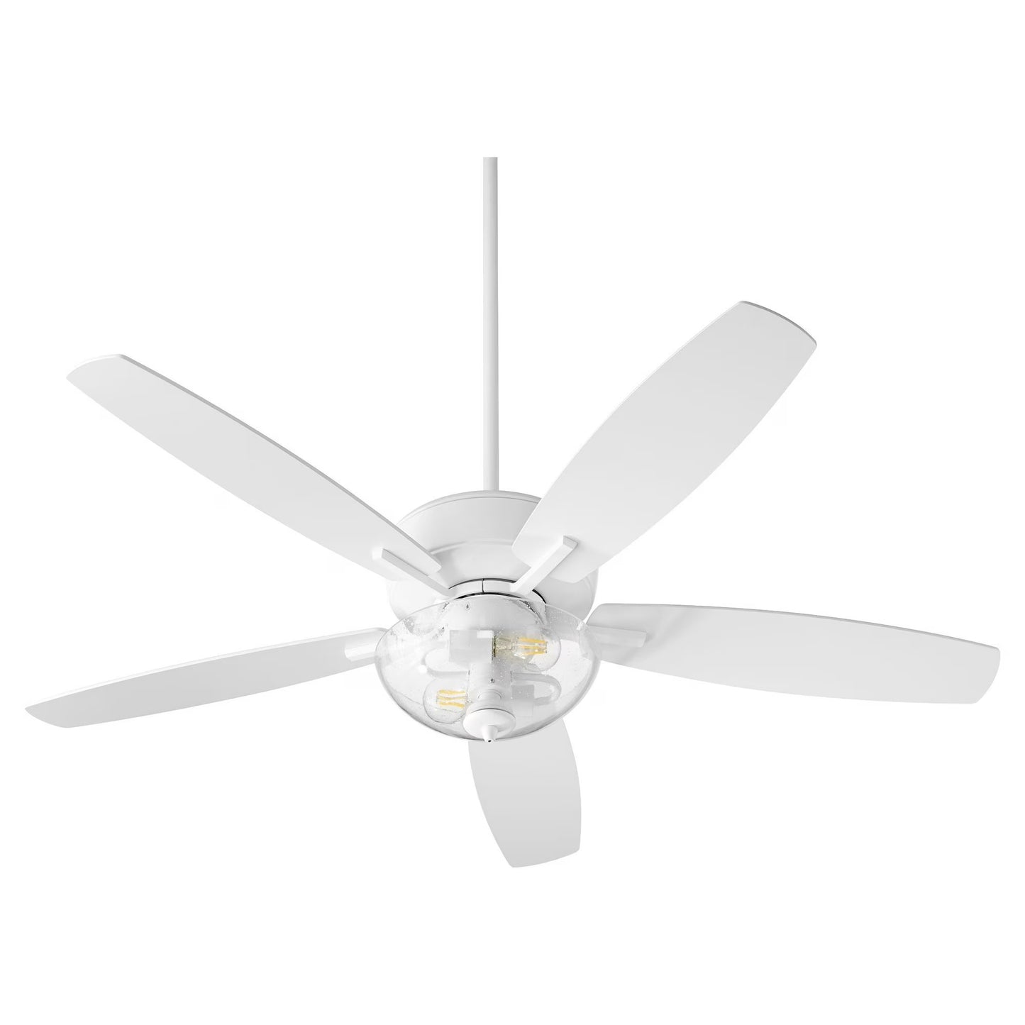 7052-269-Quorum Lighting-Breeze - 52 Inch 5 Blade Ceiling Fan with Bowl Light Kit-Noir Finish-Matte Black/Weathered Oak Blade Color
