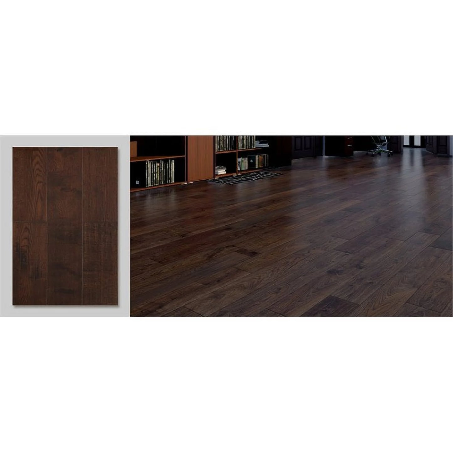 East West Furniture Sango Premier 1/2 x 7" Hardwood Flooring in Oak Walnut