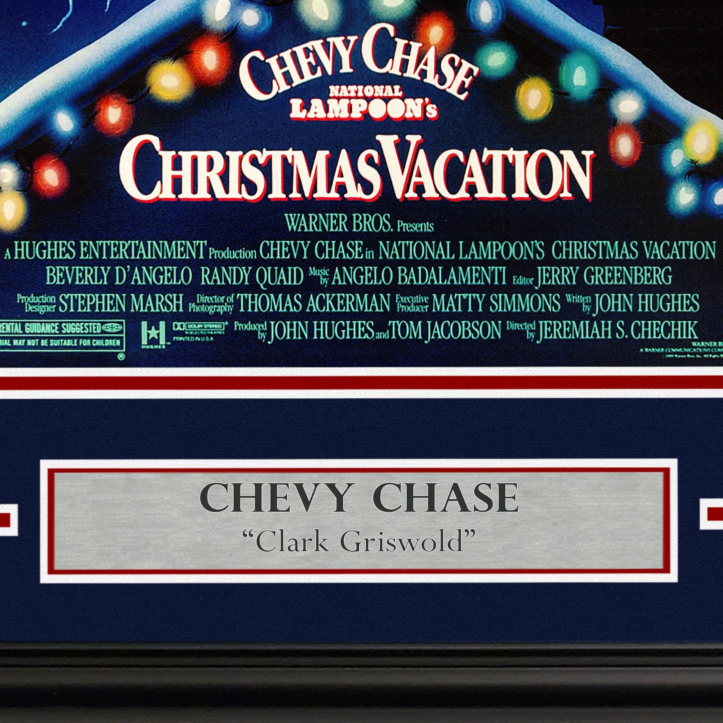 Chevy Chase Autographed Framed Christmas Vacation Movie Poster - Beckett Authenticated
