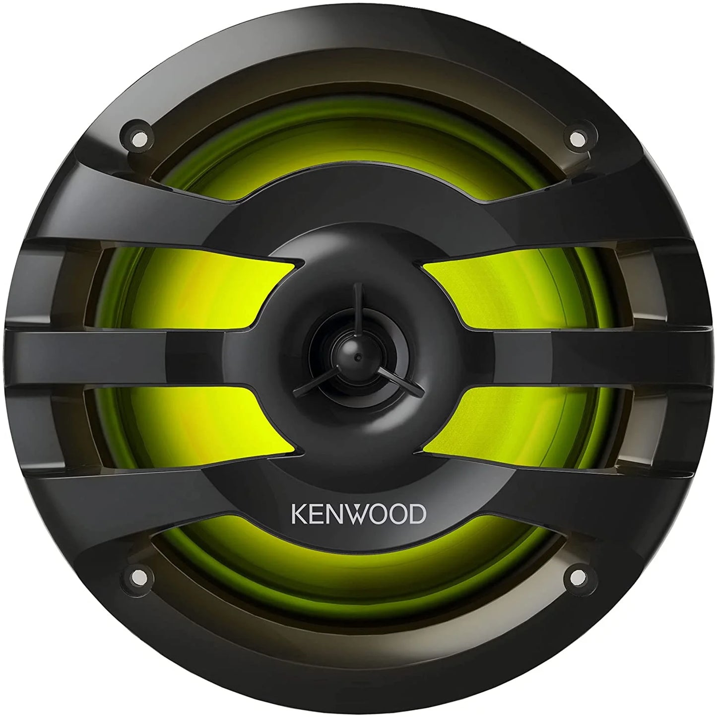 KENWOOD KFC-1673MRBL 6.75 2-Way Marine Speaker(Black) with RGB Lighting, Remote Control Included, 260 Max Power