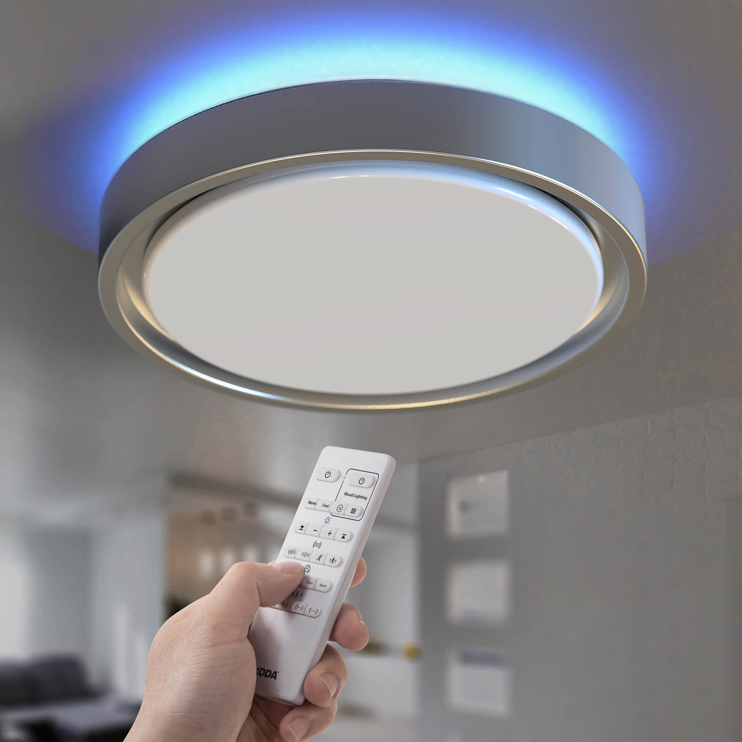 KODA 14' LED Ceiling Light with Mood Lighting and Motion Sensor