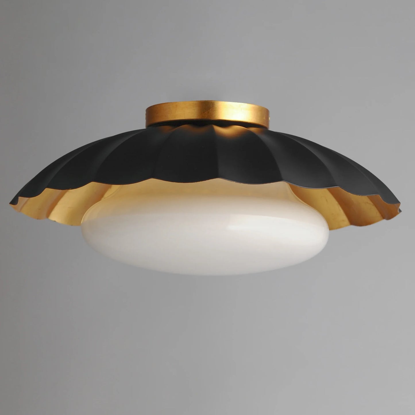 18059MWGL-Maxim Lighting-Primrose - 1 Light Flush Mount-6.75 Inches Tall and 16 Inches Wide-Matte White/Gold Leaf Finish