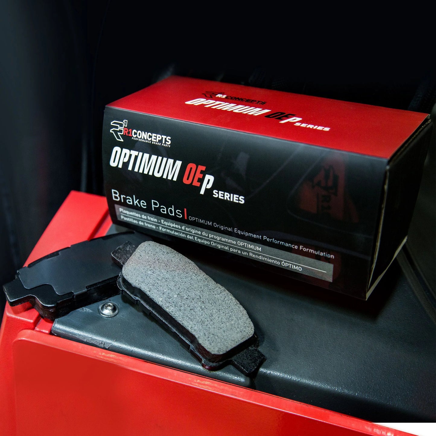 R1 Concepts Front Rear Brakes and Rotors Kit |Front Rear Brake Pads| Brake Rotors and Pads| Optimum OEp Brake Pads and Rotors |Hardware Kit WFUH2-59053