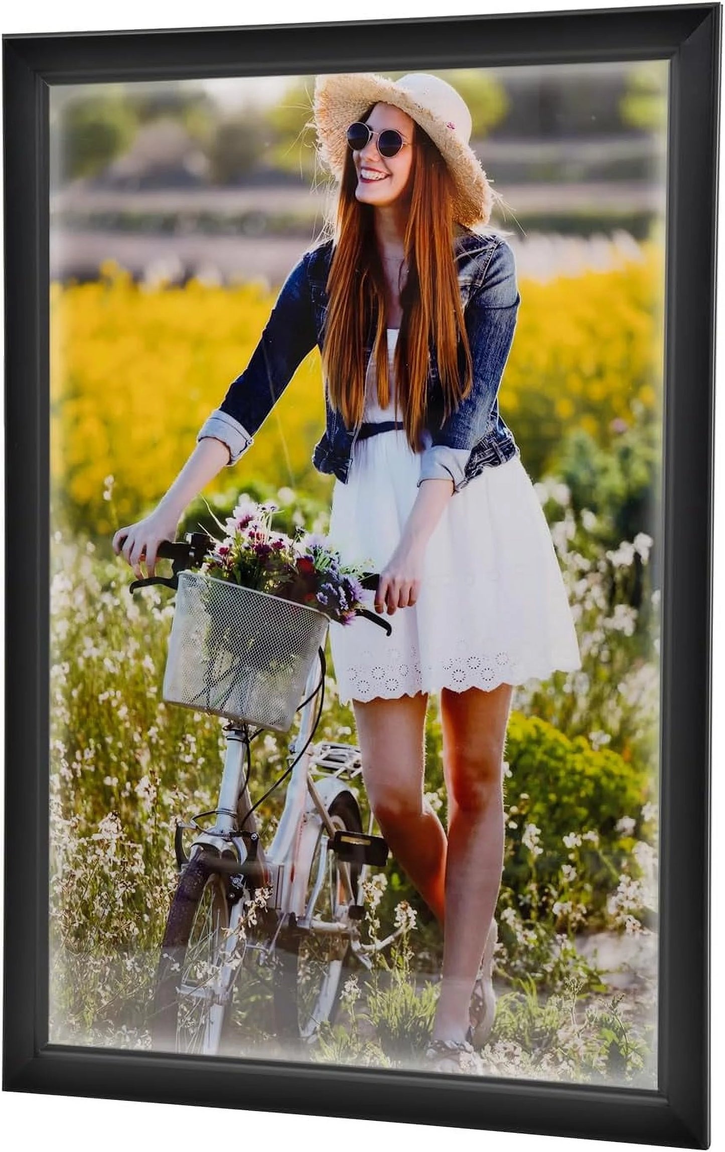 LED Poster Frame, 27" x 40" Flip Design LED Backlit Poster Frames, Illuminated Movie Poster Frame Wall Arts Aluminum Lighting Photo Frames for Home Theater Advertisement