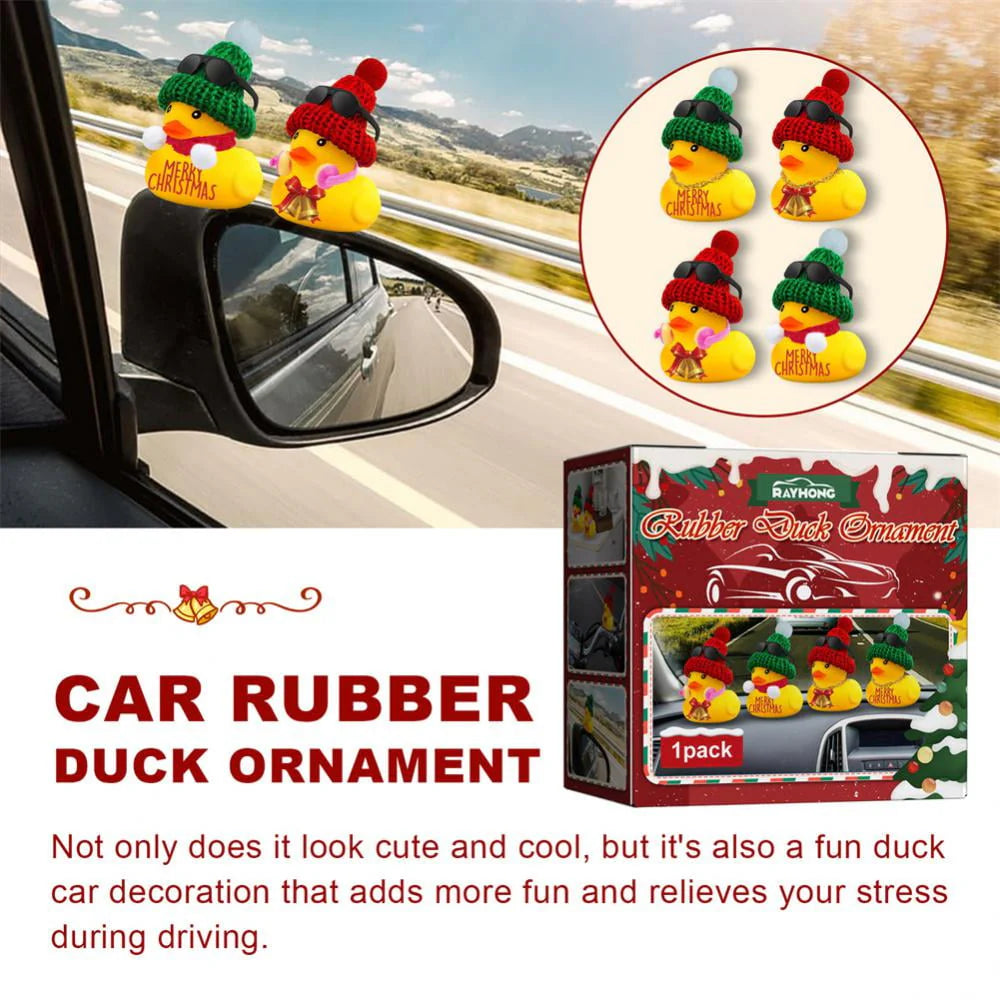 Auto Interior Dashboard Car Dashboard Decorative Cute Cool Christmas Automobile Rubber Duck Easy To Install Car Decoration Items