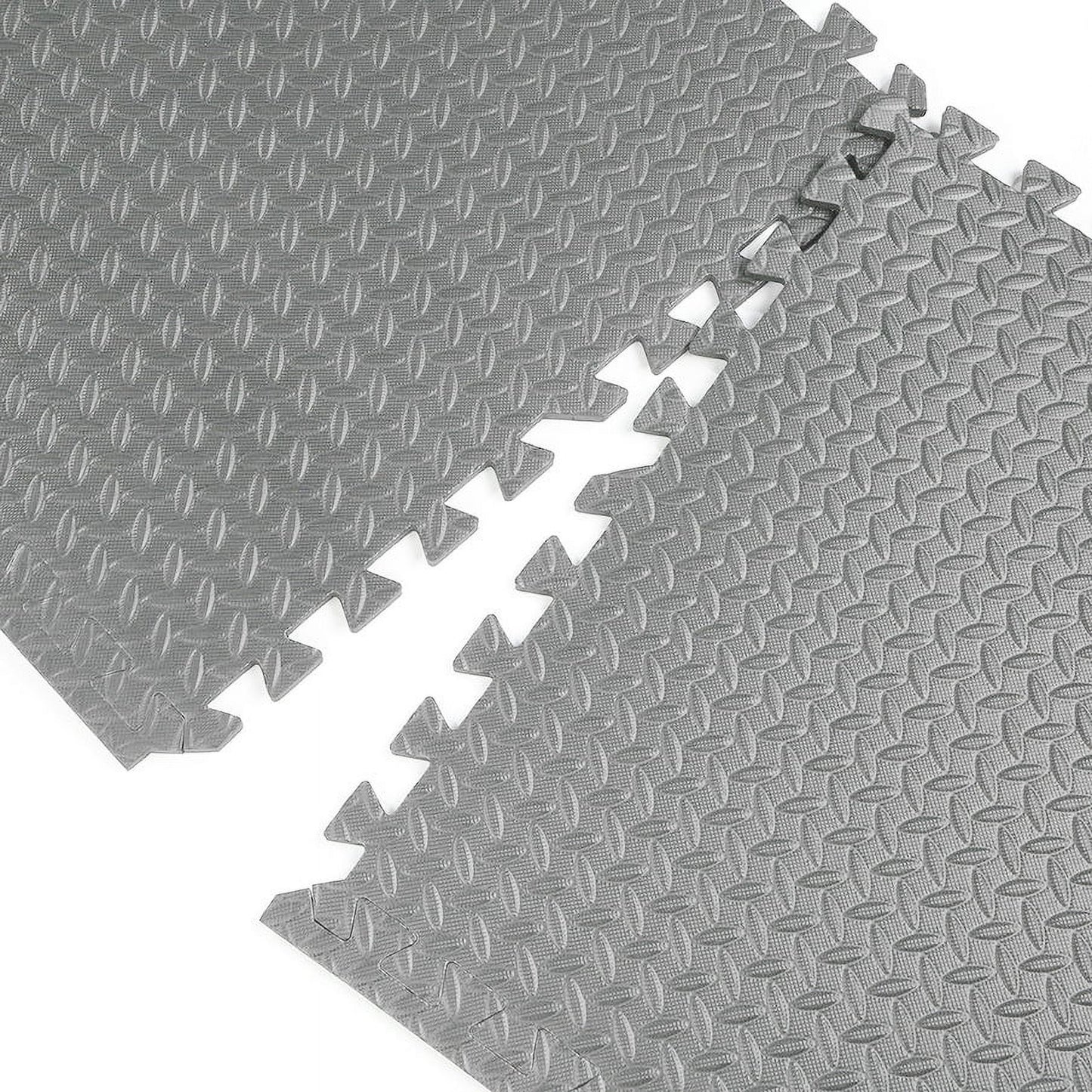 Xspec 3/8" Thick 100 Sq Ft Steel EVA Foam Floor Exercise Gym Mats 25 pcs, Grey