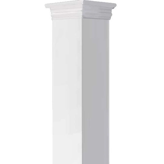 06"W x 06'H Craftsman Classic Square Non-Tapered, Smooth Column, Prairie Capital & Prairie Base