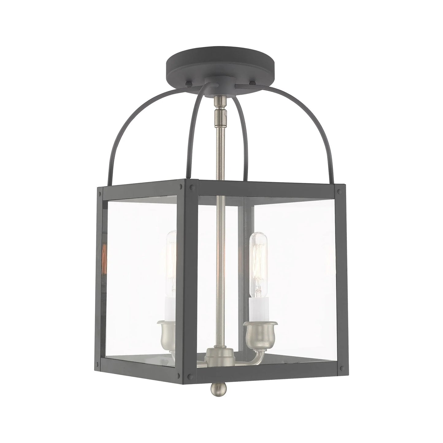 Livex Lighting 2-Light Convertible, 4041-76, 4041-80 Nordic Gray