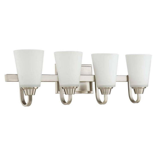 41904-BNK-Craftmade Lighting-Grace 4 Light Transitional/Modern & Contemporary Bath Vanity - 27.5 inches wide by 8 inches high-Brushed Polished Nickel