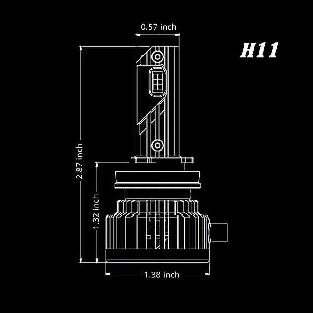 Alla Lighting H11 and 9005 Combo High Beam, Low Beam Headlights, 6000K-6500K Xenon White 9005 H11 LED Bulbs HB3 9005LL 9005XS 9005L+ H8 H8LL