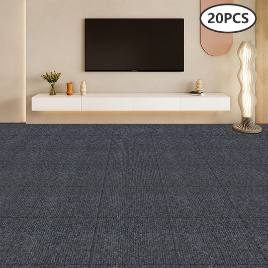 Wrinkle-Resistant Floor Carpet 20PCs Square Carpet Noise Reduction Adsorption Type for Restaurants/Corridors/Offices