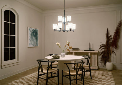 43672BK-Kichler Lighting-Shailene - 9 light 2-Tier Chandelier - 26.25 inches wide-Black Finish -Traditional Installation