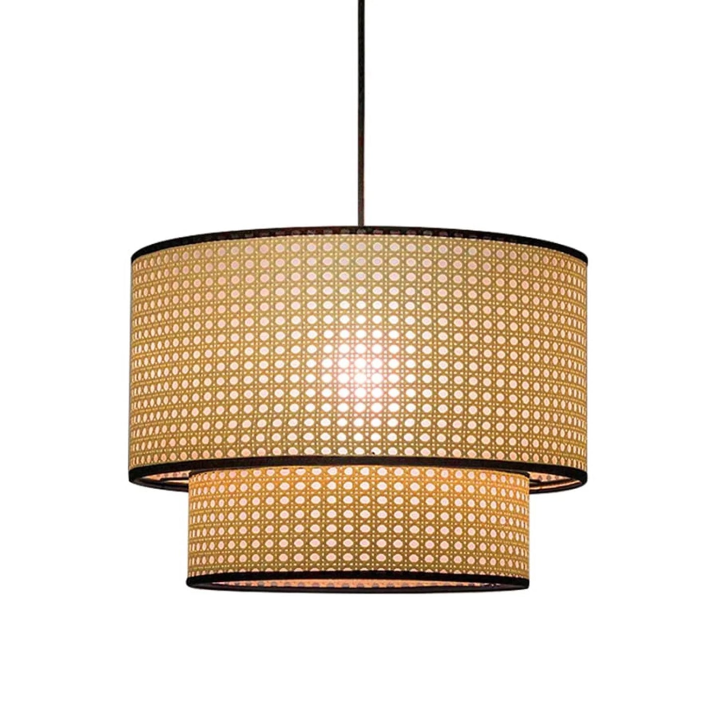 Arturesthome Mid Century Hand-Woven Pendant Light Rattan Lighting Fixtures