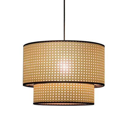 Arturesthome Mid Century Hand-Woven Pendant Light Rattan Lighting Fixtures