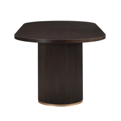 Christopher Knight Home Minimalist 88? Oval Dining Table for 4-6, Espresso