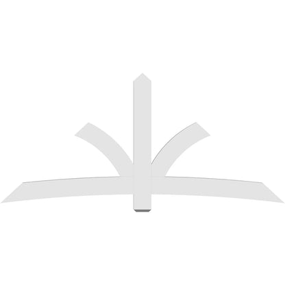 96"W x 44"H x 2"D x 6"F, 11/12 Pitch, Davenport Architectural Grade PVC Gable Bracket