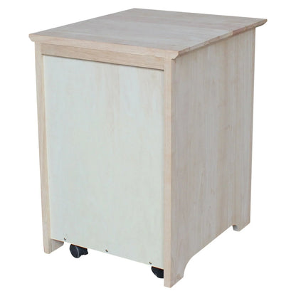 International Concepts 2 Drawer File Cabinet with Wood Hardware