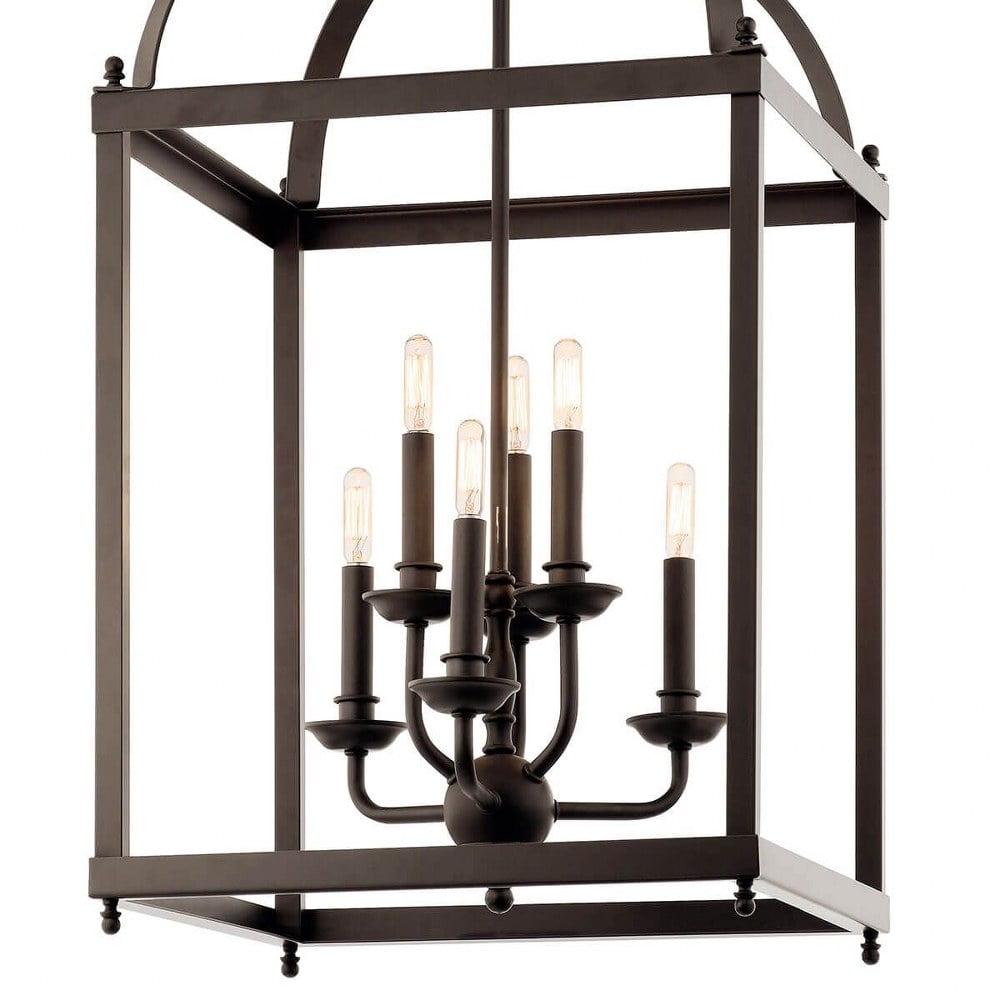 42568NI-Kichler Lighting-Larkin - 6 Light X-Large Cage Foyer with Traditional Design-36.25 inches tall by 18 inches wide-Brushed Nickel Finish