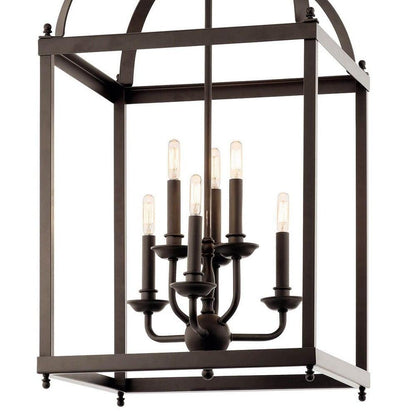 42568NI-Kichler Lighting-Larkin - 6 Light X-Large Cage Foyer with Traditional Design-36.25 inches tall by 18 inches wide-Brushed Nickel Finish