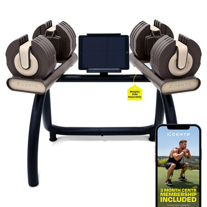 Centr By Chris Hemsworth Smart Stack Adjustable Dumbbell Stand with 3 Month Center Subscription