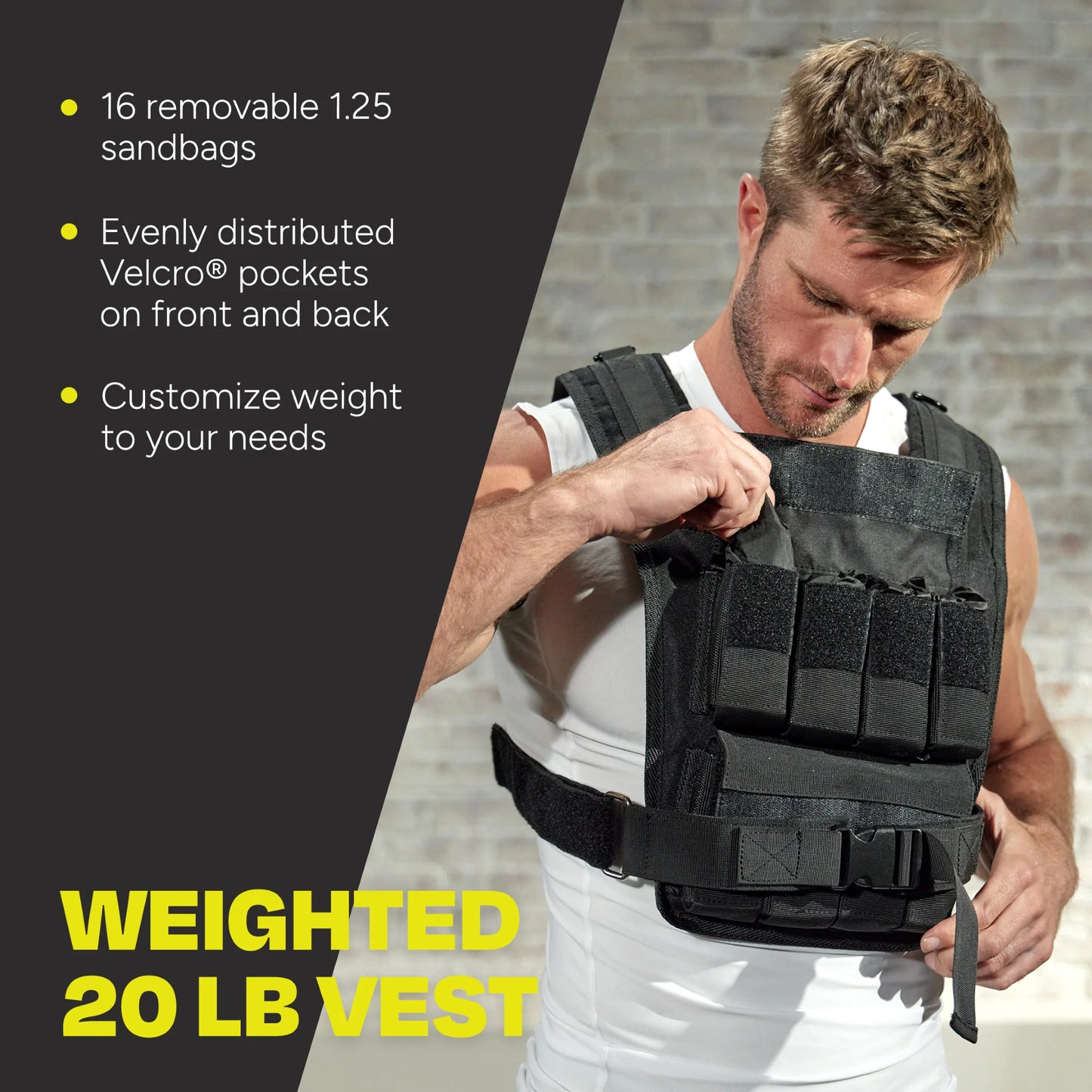 Centr By Chris Hemsworth Fitness Weight Vest, 20 lbs, with 3-Month Digital Membership
