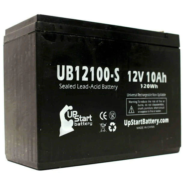4x Pack - Neuton Mowers CE5 Battery Replacement - UB12100-S Universal Sealed Lead Acid Battery (12V, 10Ah, 10000mAh, F2 Terminal, AGM, SLA)