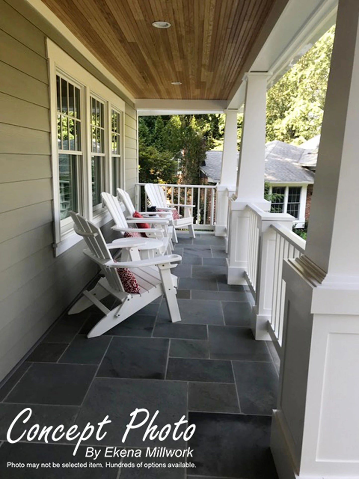 Ekena Millwork 08"W x 06'H Craftsman Classic Square Non-Tapered, Smooth Column, Prairie Capital & Prairie Base