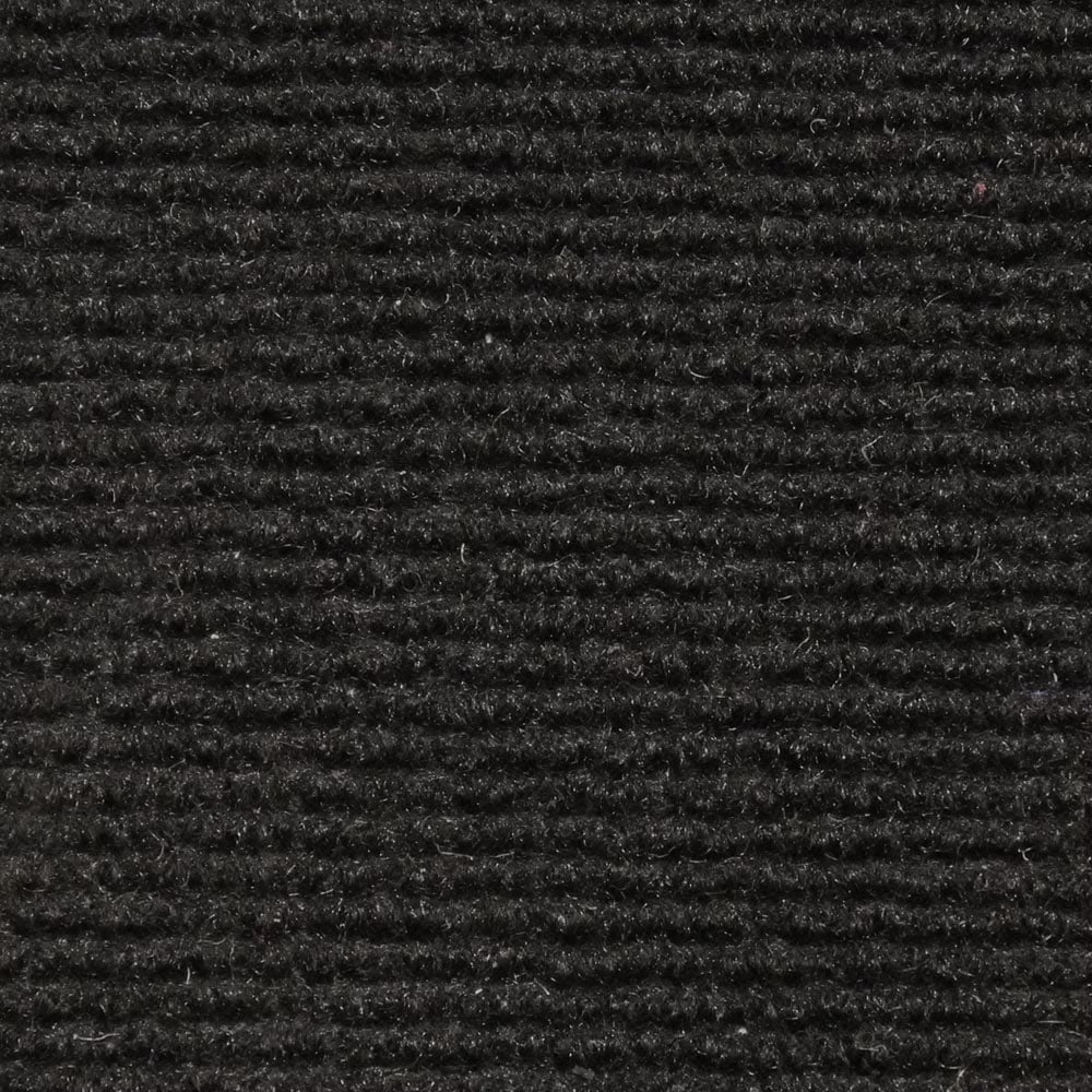 House Home & More Black 6' x 10' Indoor/Outdoor Ribbed Carpet Roll for Boat, Basement, or Garage
