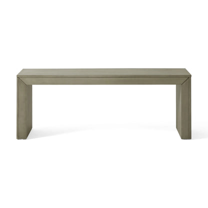 Christopher Knight Home 48" Farmhouse Dining Bench, Solid Acacia Wood Rustic Entryway Bench, Light Gray Oak