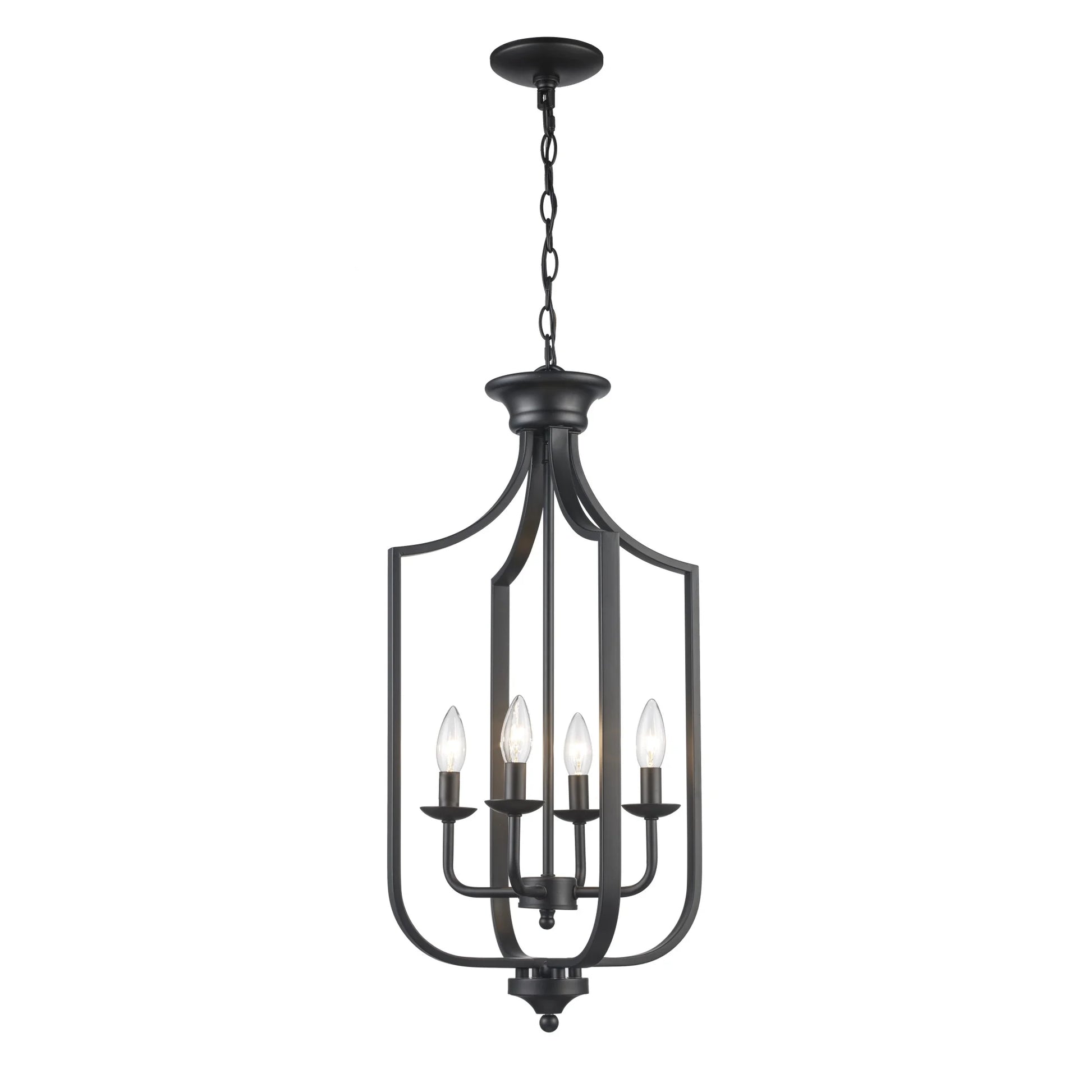 Trans Globe Lighting 11215 Hillcrest 4 Light 14" Wide Pendant - Black