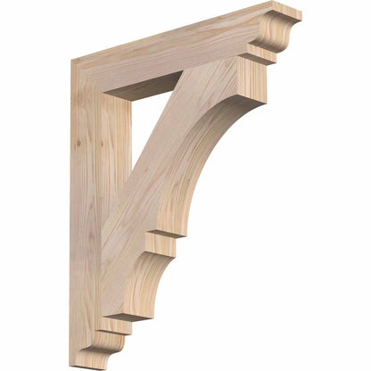Ekena Millwork 3 1/2"W x 20"D x 28"H Balboa Traditional Smooth Bracket, Western Red Cedar