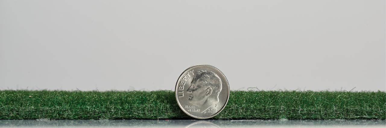 Grizzly Grass Slate Grey Carpet Tiles - 24" x 24" Indoor/Outdoor, Peel and Stick Carpet Tiles - 60 sq. ft. per box - Pack of 15 Tiles