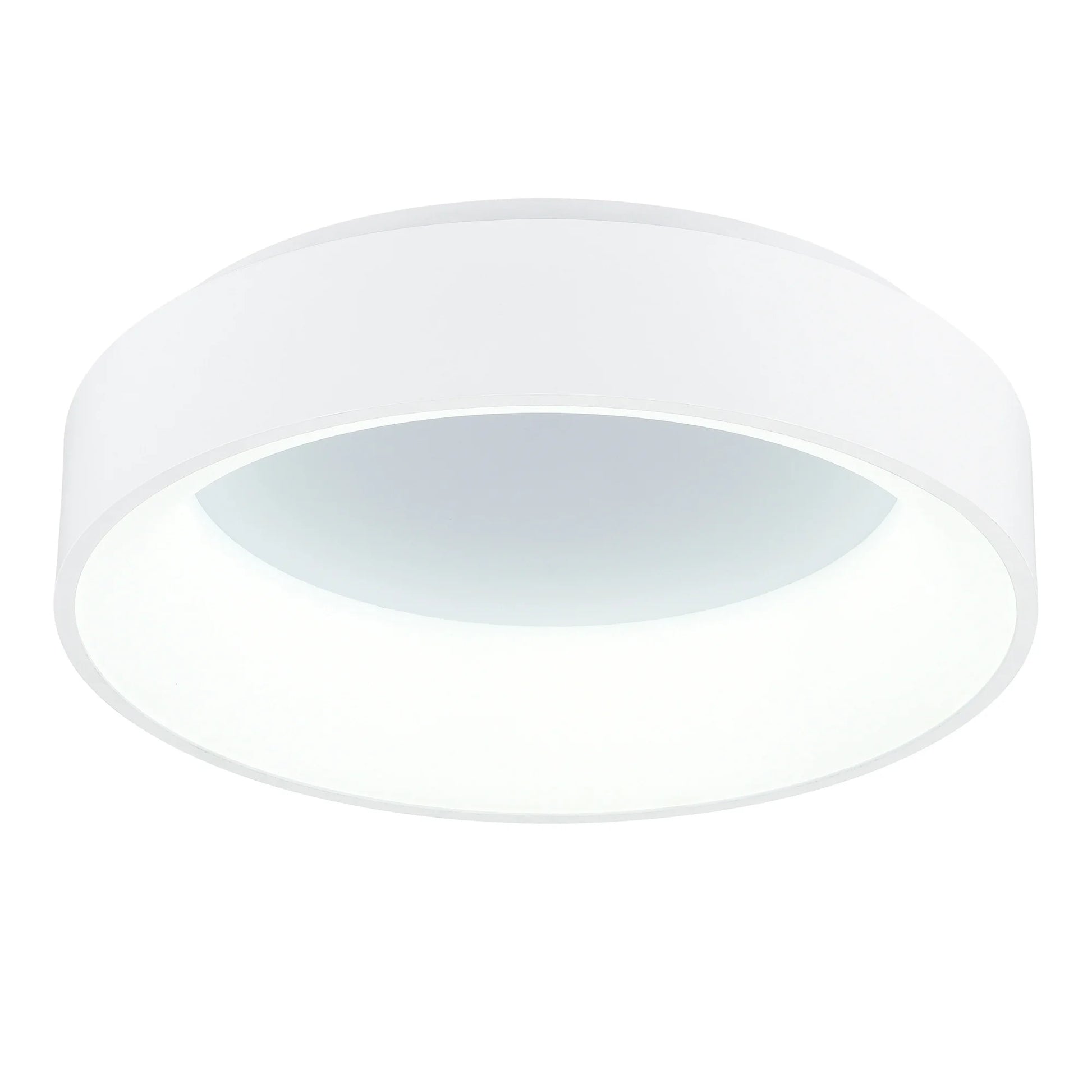 CWI Lighting Arenal Drum Shade Metal LED Flush Mount Light in White