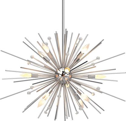 Volume Lighting Alice 12-Light Indoor Antique Gold Down Rod Chandelier - 29.5"x18"