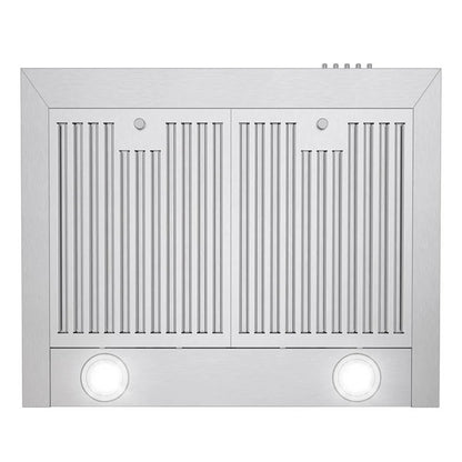 24 in. Ducted Wall Mount Range Hood in Stainless Steel with LED Lighting