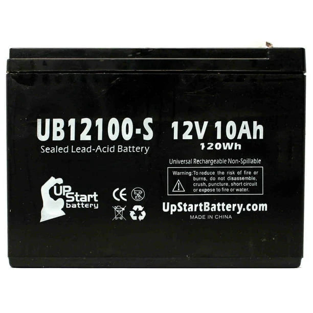 4x Pack - Neuton Mowers CE5 Battery Replacement - UB12100-S Universal Sealed Lead Acid Battery (12V, 10Ah, 10000mAh, F2 Terminal, AGM, SLA)