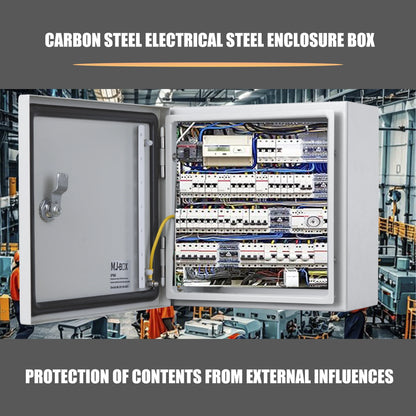 Autovo 16 x 16 x 8 In Carbon Steel Electrical Enclosure Box Waterproof IP66 Wall Mount Junction Box with Mounting Plate
