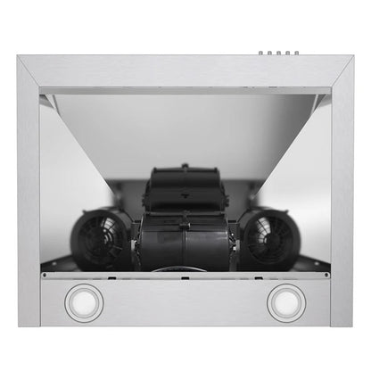24 in. Ducted Wall Mount Range Hood in Stainless Steel with LED Lighting