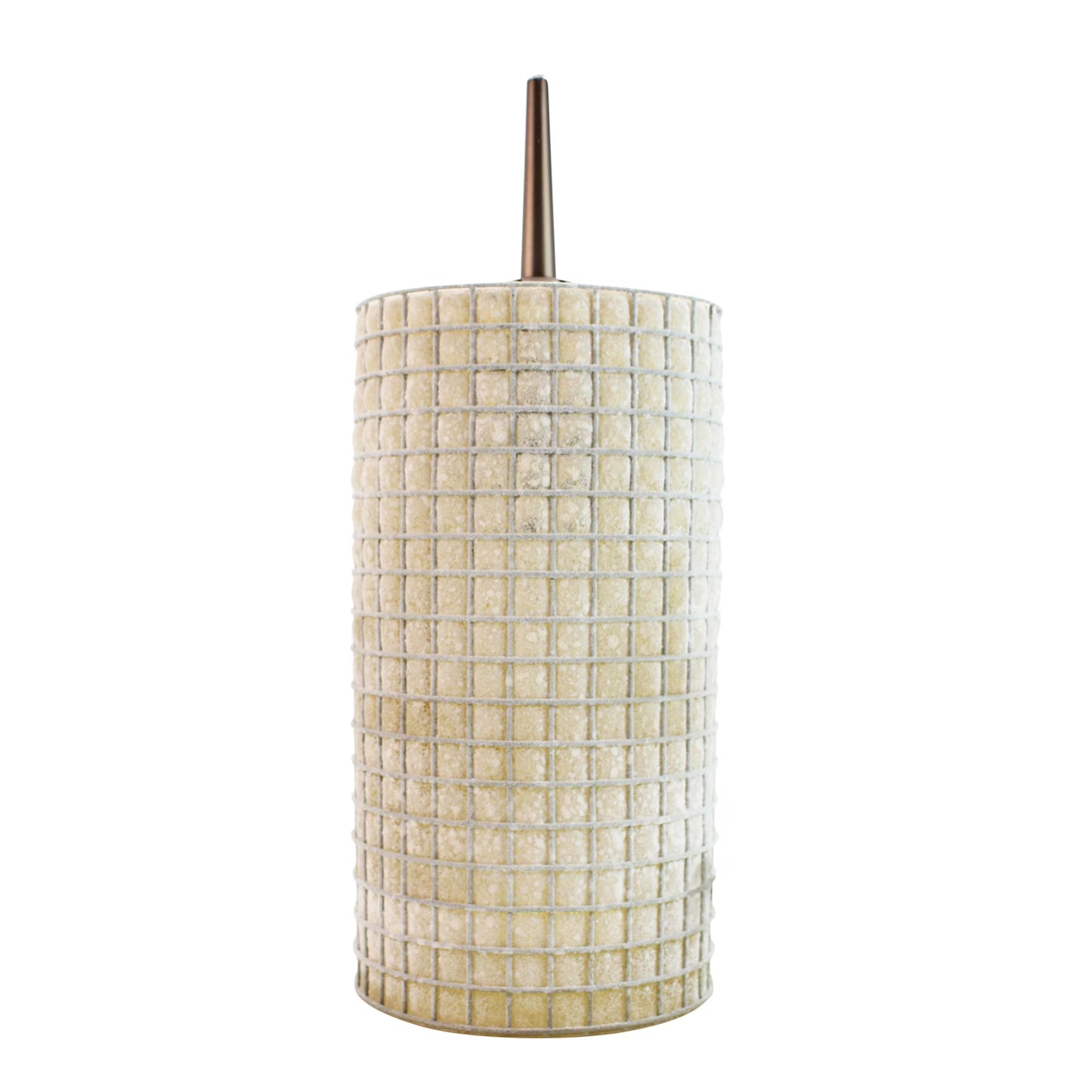 Bruck Lighting BRL110114 Sierra Hand Blown Glass Wire Mesh Ceiling Pendant Sconce Fixture, Amber Glass