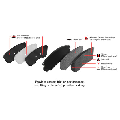 Dynamic Friction Company Front and Rear Brake Rotors with 5000 Euro Ceramic Brake Pads includes Hardware - 6614-73015