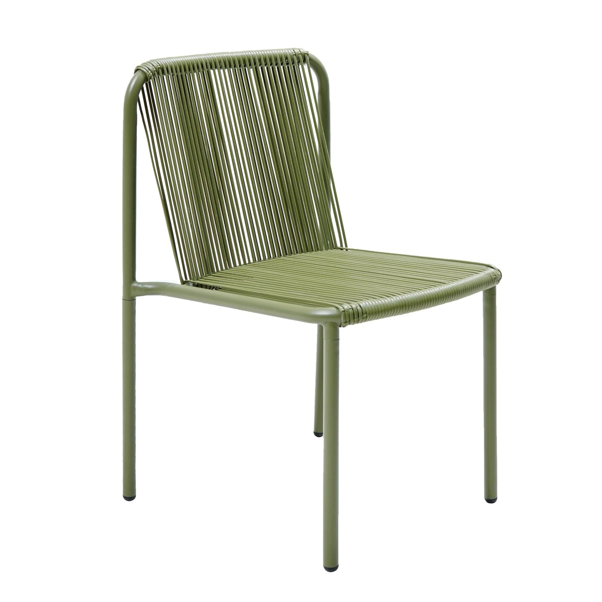Christopher Knight Home Modern Rattan Patio Dining Chairs, Metal Frame, Green, Set of 2