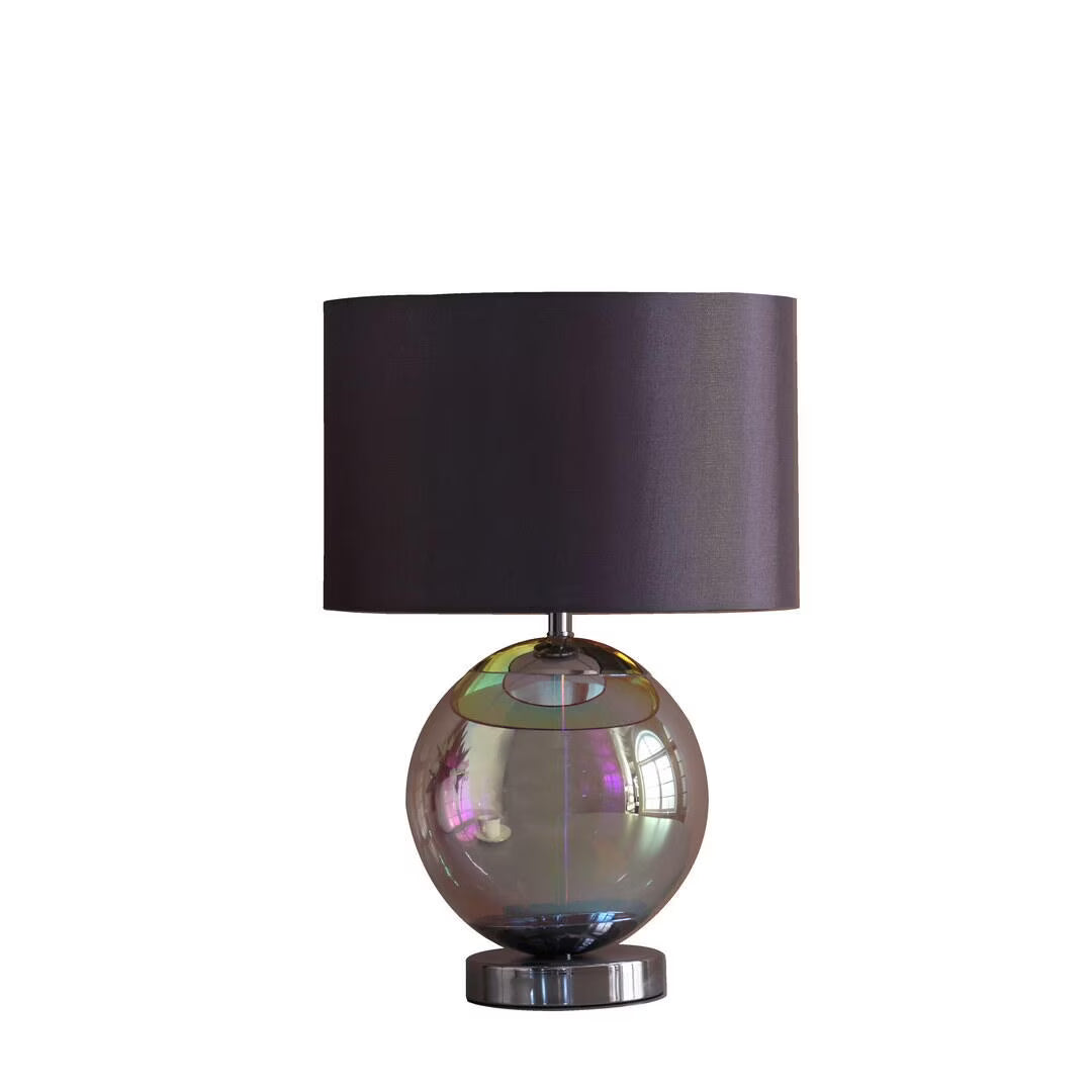 Lighting Fixtures 18.75-Inch Artie Orb Iridescent Chrome Table Lamp,Table Lamps