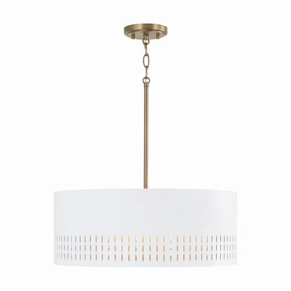3 Light Pendant In Art Deco Style-8 Inches Tall And 20.25 Inches Wide -Traditional Installation Capital Lighting 350233Aw