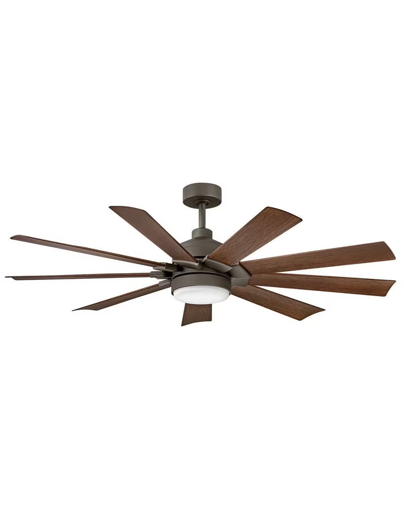 Hinkley Lighting - Turbine - 9 Blade Ceiling Fan with Light Kit In Modern and