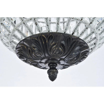 Elegant Lighting Olivia 12" Royal Crystal Pendant Lamp in Bronze