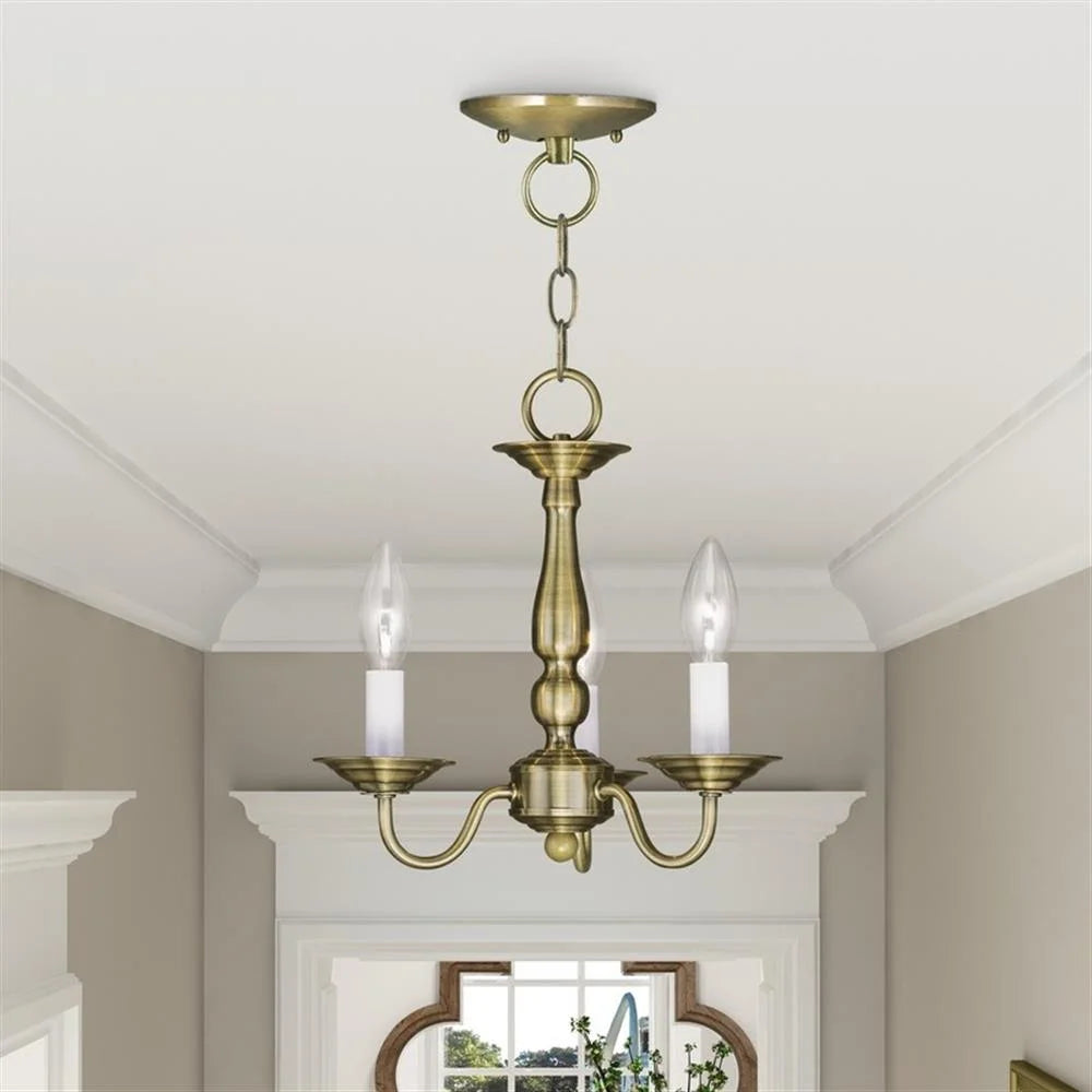 Livex Lighting Park Ridge Chandelier in Hand Painted Antique Gold Leaf