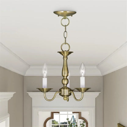 Livex Lighting Park Ridge Chandelier in Hand Painted Antique Gold Leaf