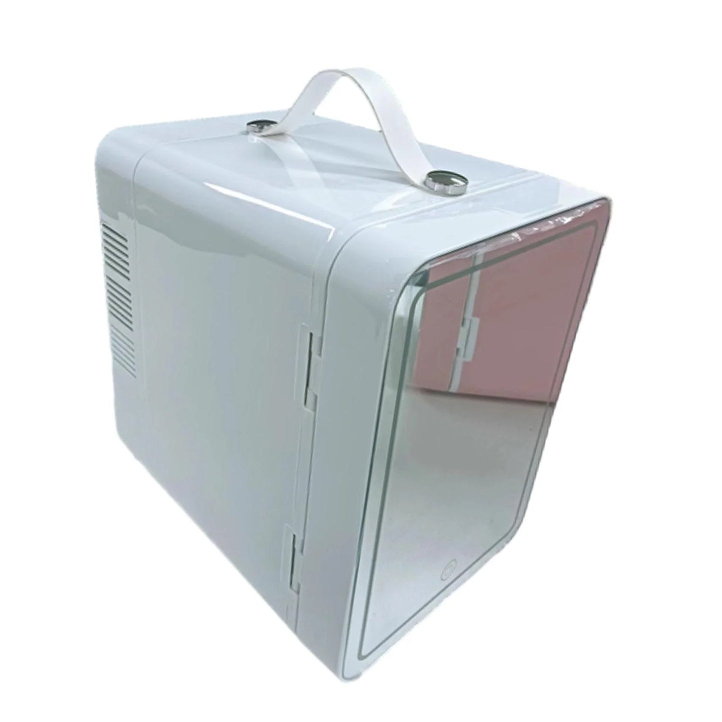 CUTICATE 12V Car Refrigerator Makeup Fridge 3 Mode Lighting with Personal Beauty Refrigerator Small Refrigerator for Vanity white